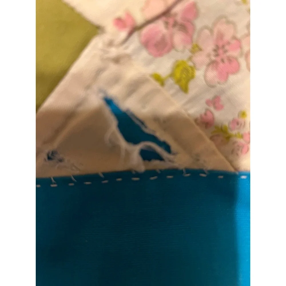 Handmade Triangle Quilt approximately 72